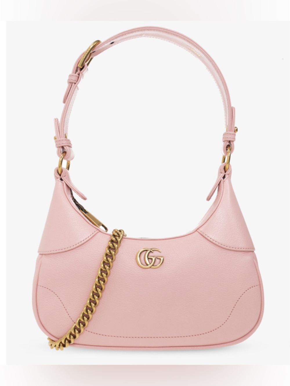 GUCCI Aphrodite GG logo leather shoulder bag